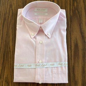 Roundtree & Yorke Gold Label button down collar shirt. Fitted size 16 x 33